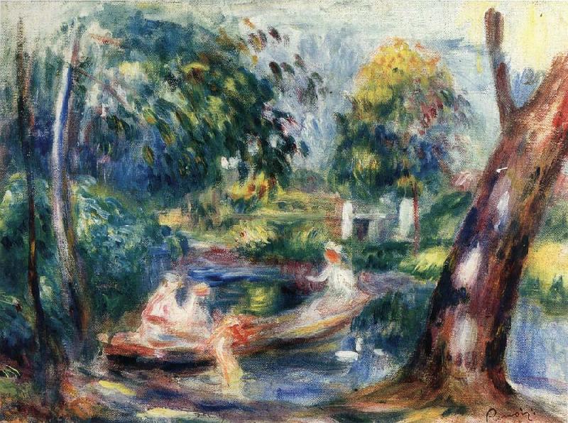 Pierre Renoir Landscape with River oil painting image